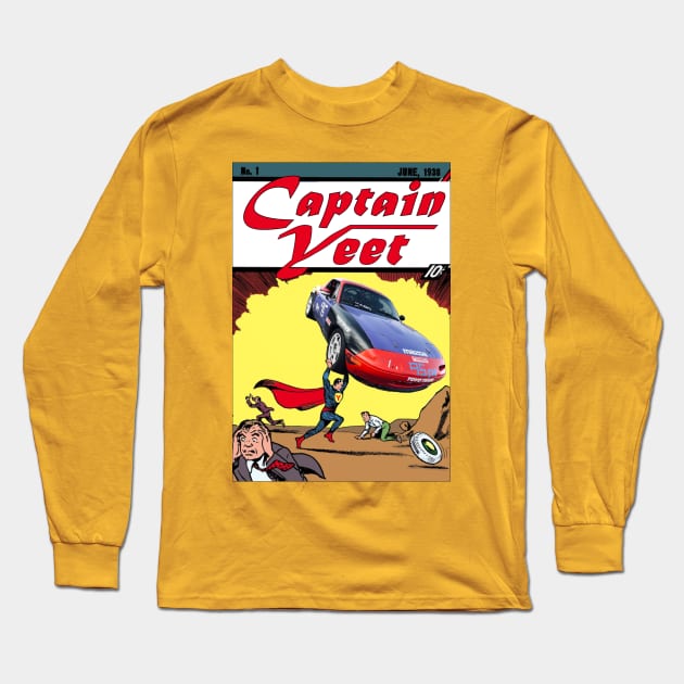 CAPTAIN YEET Long Sleeve T-Shirt by SunkenMineRailroad